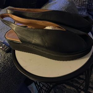 Black Women's Slingback Platform Shoes